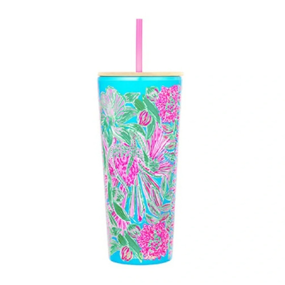 LILLY PULITZER‎ Coming in Hot Tumbler with Straw 24oz. - Picture 1 of 4